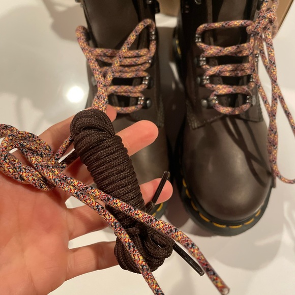 1460 Serena Faux Fur Trim Brown Boot DR. MARTENS size 6 - Picture 8 of 12